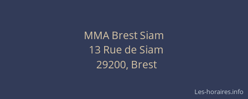 MMA Brest Siam