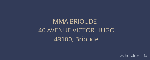MMA BRIOUDE