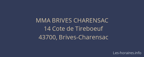 MMA BRIVES CHARENSAC