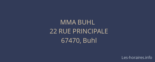MMA BUHL