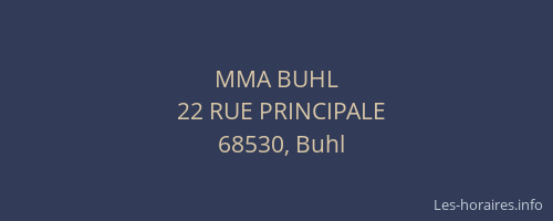MMA BUHL