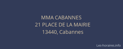 MMA CABANNES