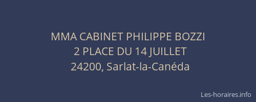 MMA CABINET PHILIPPE BOZZI