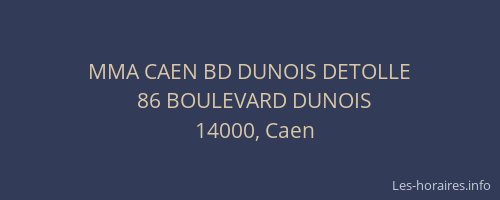 MMA CAEN BD DUNOIS DETOLLE