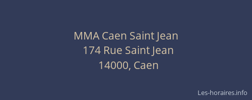 MMA Caen Saint Jean