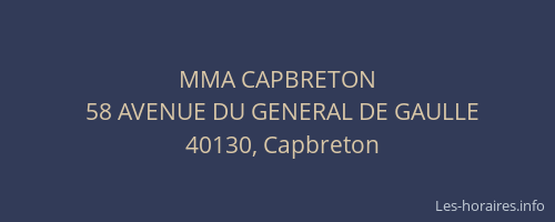 MMA CAPBRETON
