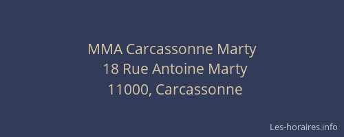 MMA Carcassonne Marty