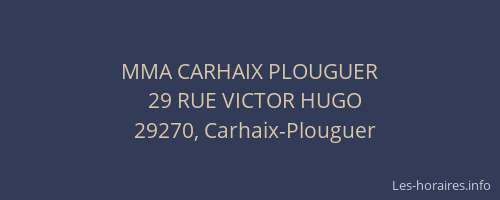 MMA CARHAIX PLOUGUER