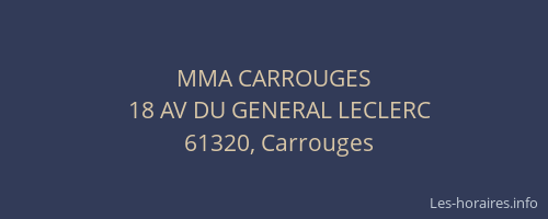 MMA CARROUGES