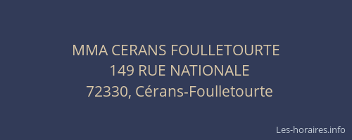 MMA CERANS FOULLETOURTE
