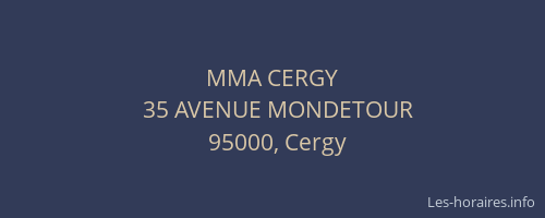MMA CERGY