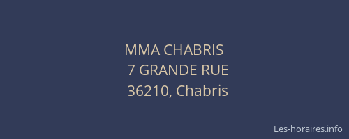 MMA CHABRIS