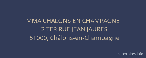 MMA CHALONS EN CHAMPAGNE