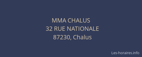 MMA CHALUS