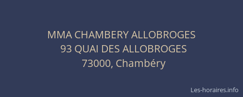 MMA CHAMBERY ALLOBROGES