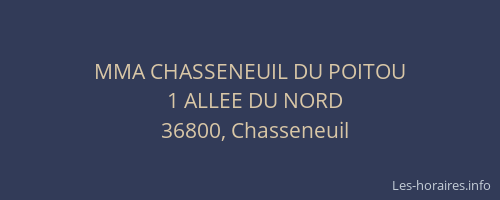 MMA CHASSENEUIL DU POITOU
