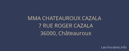 MMA CHATEAUROUX CAZALA