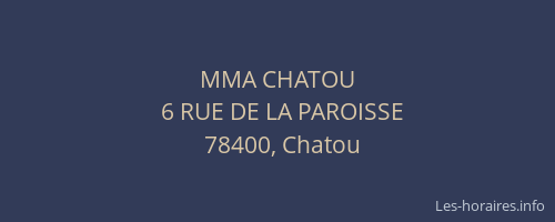 MMA CHATOU