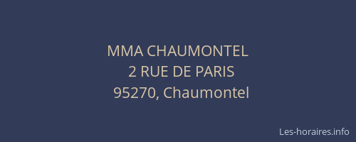 MMA CHAUMONTEL