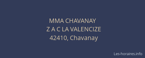 MMA CHAVANAY