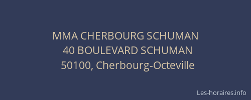 MMA CHERBOURG SCHUMAN