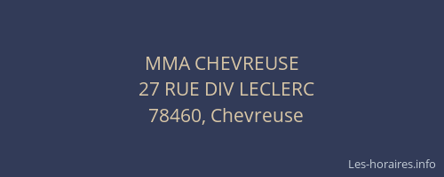 MMA CHEVREUSE