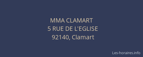 MMA CLAMART