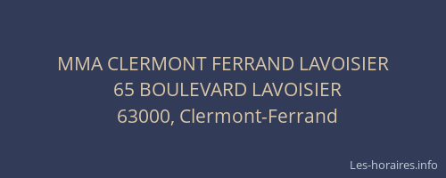 MMA CLERMONT FERRAND LAVOISIER