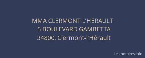MMA CLERMONT L'HERAULT