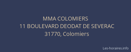 MMA COLOMIERS