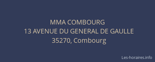 MMA COMBOURG