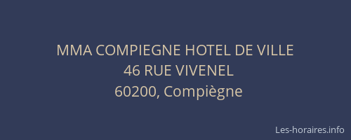 MMA COMPIEGNE HOTEL DE VILLE