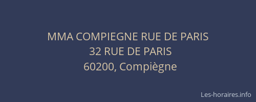 MMA COMPIEGNE RUE DE PARIS