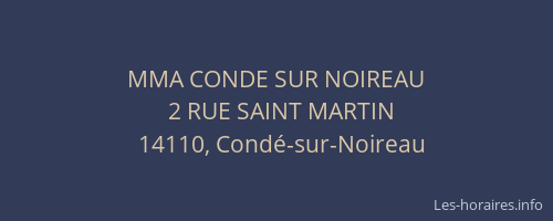 MMA CONDE SUR NOIREAU