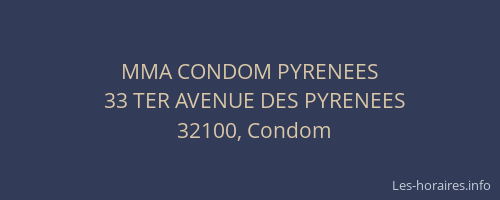 MMA CONDOM PYRENEES