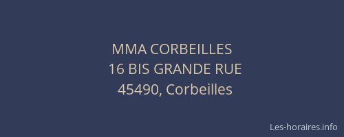 MMA CORBEILLES