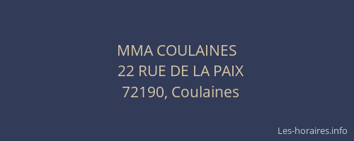 MMA COULAINES