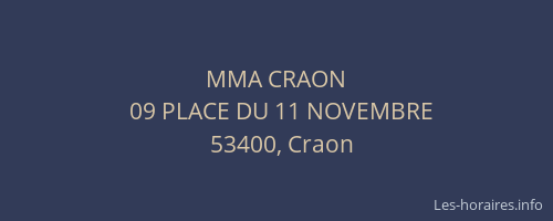 MMA CRAON