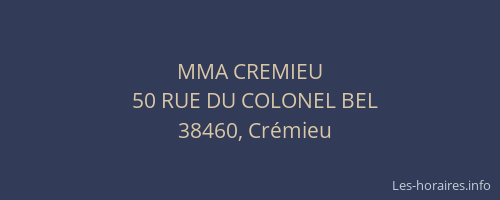 MMA CREMIEU