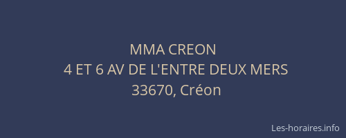 MMA CREON