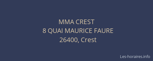 MMA CREST
