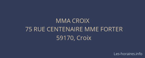 MMA CROIX
