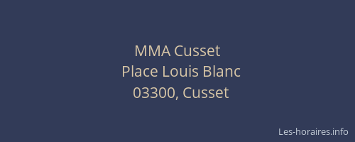 MMA Cusset