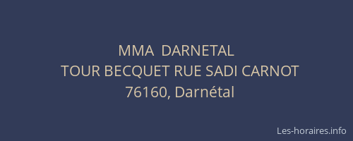 MMA  DARNETAL