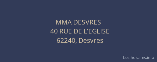 MMA DESVRES