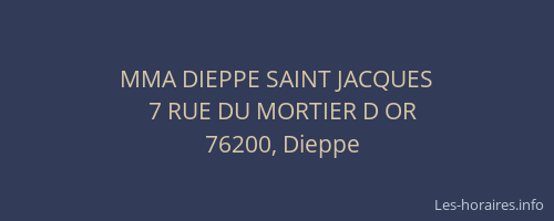 MMA DIEPPE SAINT JACQUES