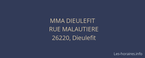 MMA DIEULEFIT