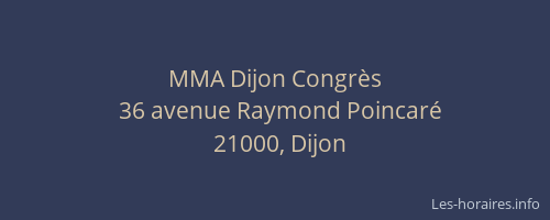 MMA Dijon Congrès
