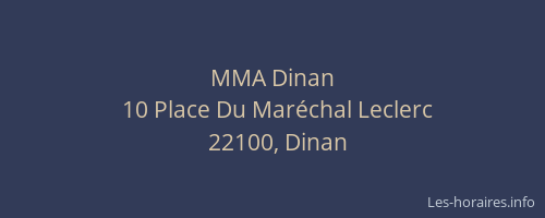 MMA Dinan