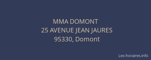 MMA DOMONT